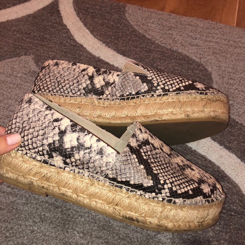 STEVE MADDEN snakeskin espadrille